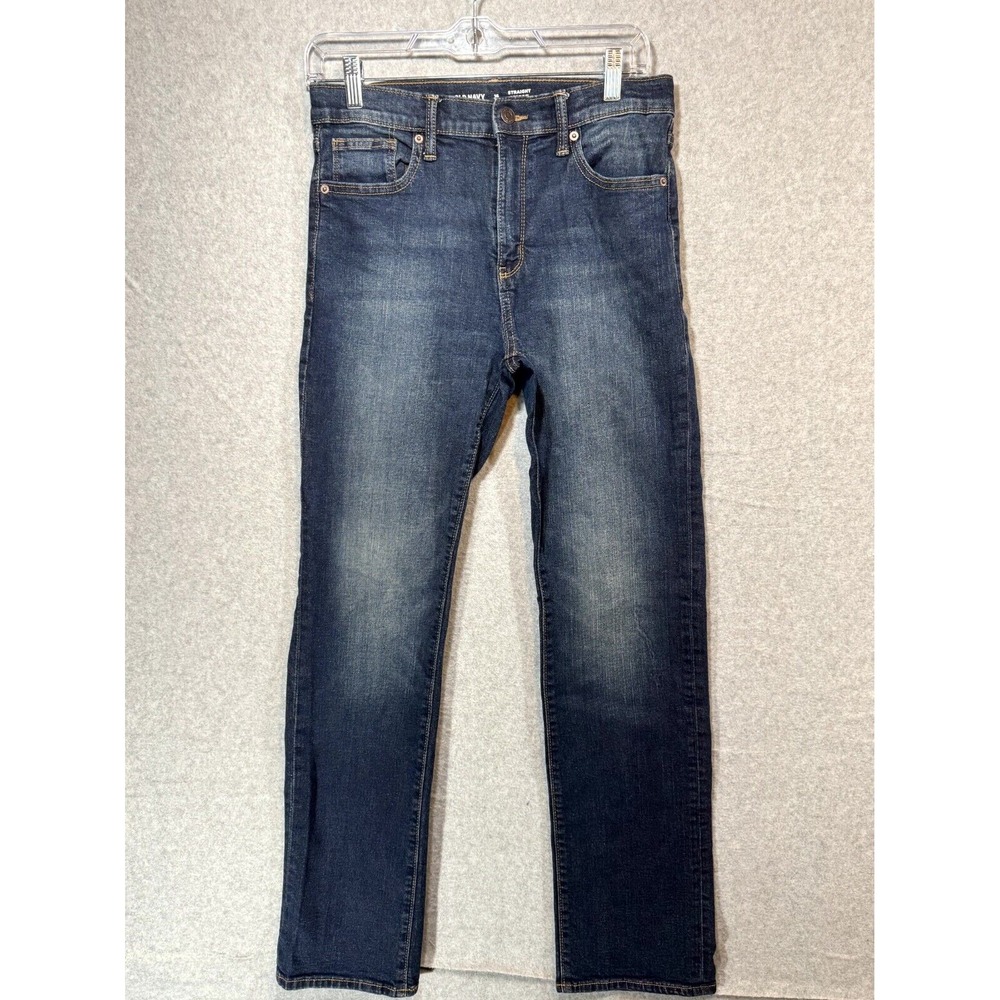 Old Navy Jeans Womens 16 Blue Denim Cotton Stretch 5-Pocket Straight Leg Zip Fly